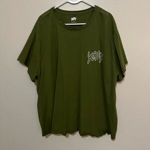YITTY, Cropped Boxy Tee, Olive Green 3XL, 3X, XXXL